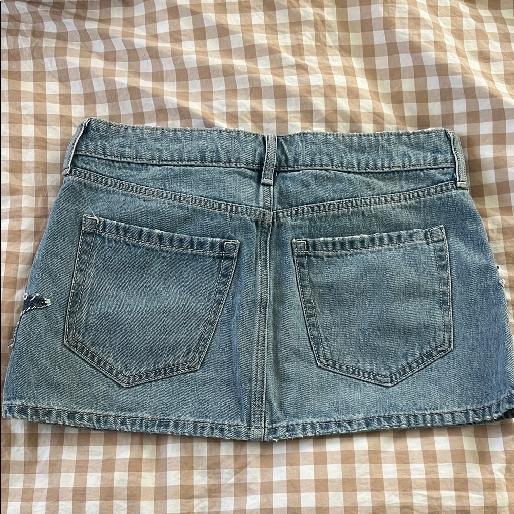 Hollister Denim Mini Skirt with Star Patch - Light Blue - Picture 7 of 8
